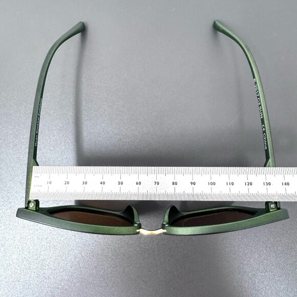 Ryan Simkhai Eyeshop Sunglasses  R-2017  C2 Green Gold Cat Eye Polarized - Picture 11 of 11